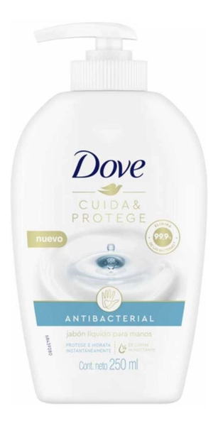 Dove Antibacterial Jabón Líquido X 250 Ml