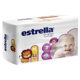 Estrella Baby Caricias de Algodón Pañales Talle M X44u