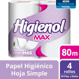 Higienol Max Hs Panal Papel Higénico Elite 40x80mts
