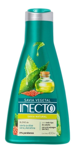 Inecto Savia Natural Aloe Vera Con Y Sin Enjuague 400ml