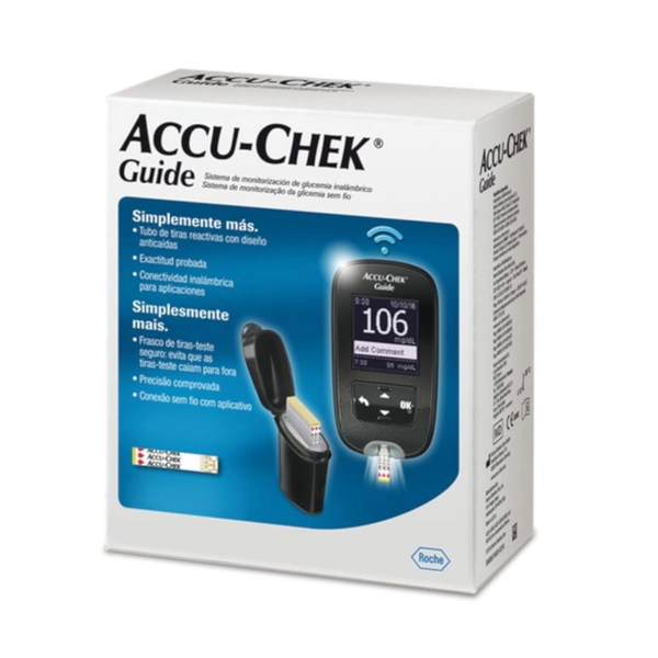 Accu Chek Guide Glucómetro Kit Con Punzador