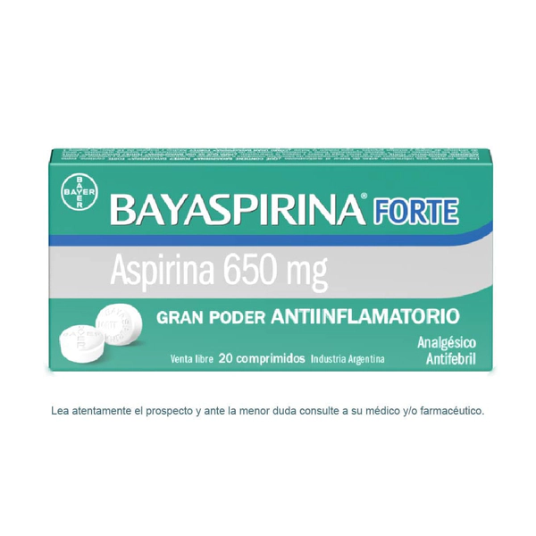 Bayaspirina Forte con Aspirina 650mg x 20 Comprimidos