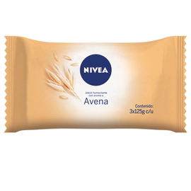 Jabón humectante NIVEA Avena para todo tipo de piel 3 x 125 g