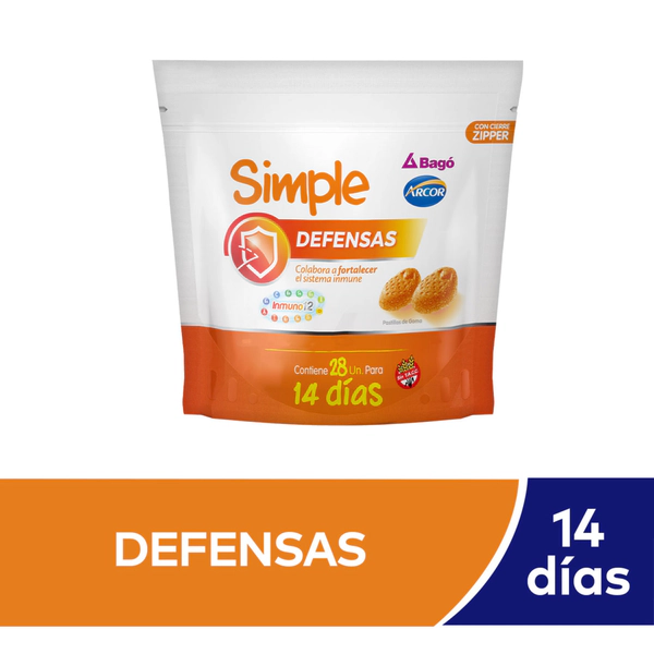 Simple defensas con Inmuno12 por 28 pastillas de goma