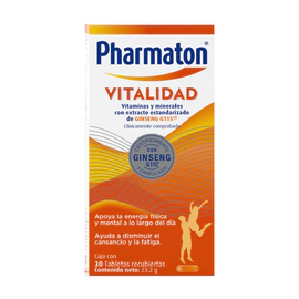 Pharmaton Vitality Suplemento Ginseng Vitamina Minerales 30 Comp