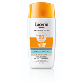 Protector solar facial Eucerin Hydro Fluid Tono Claro FPS 50+ x 50 ml