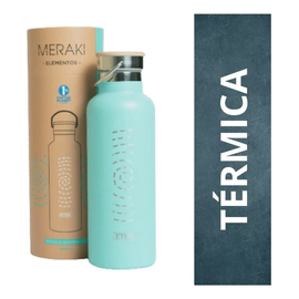 Botella Isotérmica Reutilizable Meraki 600ml Éter Verde Agua
