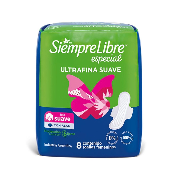 Siempre Libre Especial Ultrafina X 8 Unidades