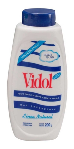Vidol Fécula Corporal Hipoalergénica Talquera 200g