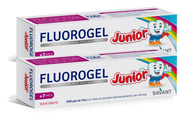 Fluorogel Junior +7 Años Tutti Frutti Gel Dental 60g 2 Unidades