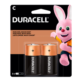 Pilas Alcalinas Duracell tipo C Blister de 2 Unidades