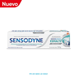Sensodyne Sensibilidad y Esmalte Crema Dental 100g Blanqueador