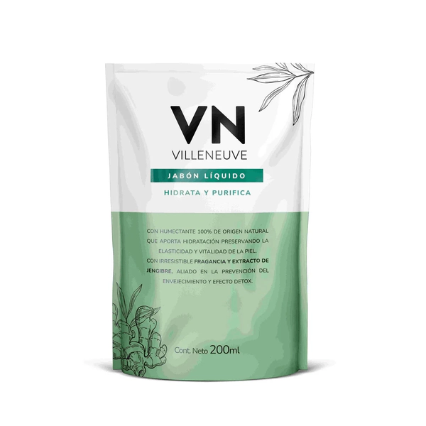 Jabón Liquido Vn Hidrata Y Purifica Manos Y Cuerpo Doypack 200ml