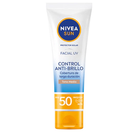 Protector Solar Facial Nivea Anti-brillo Fps50 Tono Medio 50ml