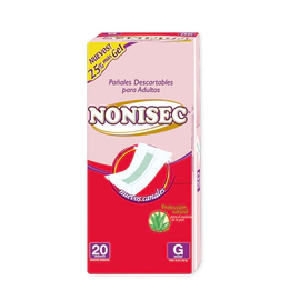 Nonisec Pañales Para Adultos Con 25% Mas De Gel Grande 20 U