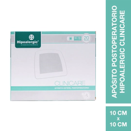 Hipoalergic Clinicare Apósito Posoperatorio 10 cm x 10 cm (20 Unidades)