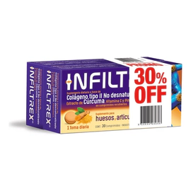 Infiltrex Colágeno Y Cúrcuma Huesos Y Articulaciones 60 Comprimidos