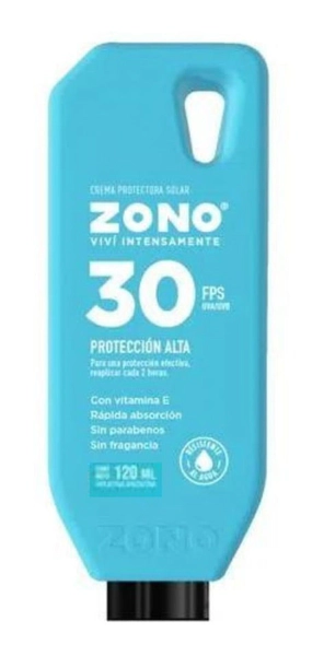 Zono Protector Solar 30fps Vit. E Proteccion Alta 120ml