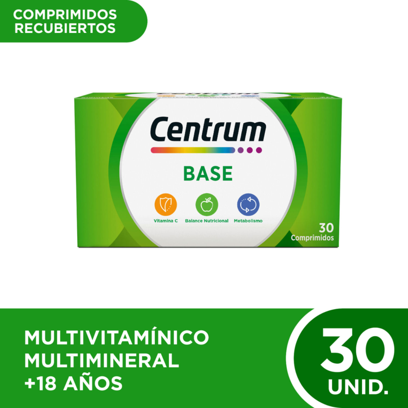 Centrum Base Multivitamínico Multimineral Suplemento X 30c | Farmacia ...