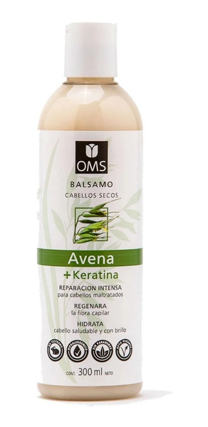Oms Bálsamo Capilar Avena + Keratina 300ml Reparación
