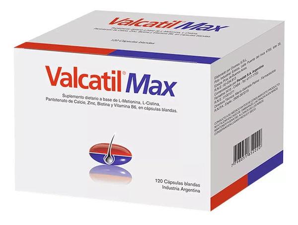 Valcatil Max Caída Del Cabello Panalab 120 Cápsulas Blandas