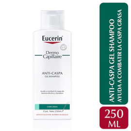 Shampoo gel anticaspa Eucerin DermoCapillaire para dermatitis seborreica x 250 m