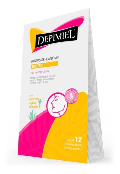 Depimiel Bandas Depilatorias Para Rostro X 12 Unidades