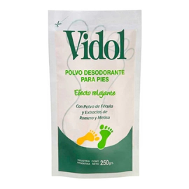 Vidol Fécula Hipoalergénica Para Pies Doy Pack 250g