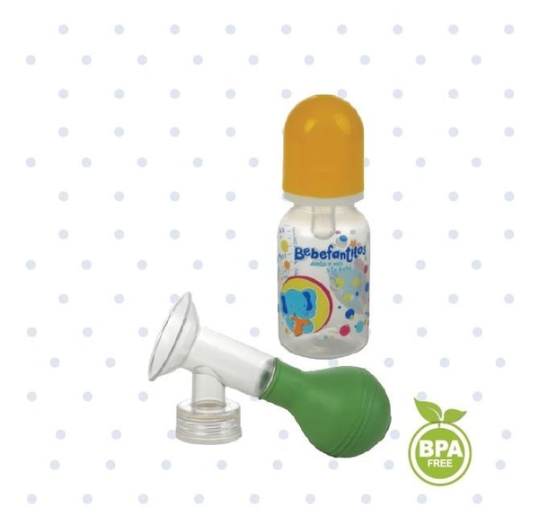 Bebefantitos Sacaleche Con Pezonera Y Mamadera 140ml