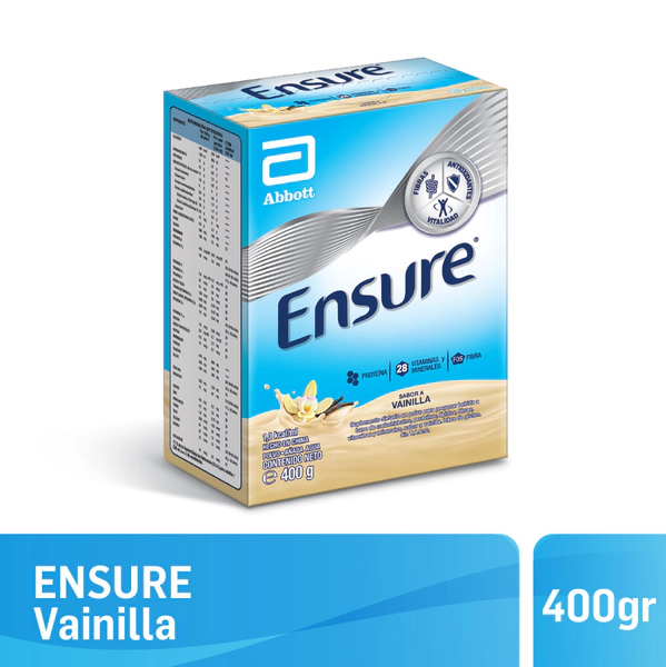Ensure Polvo Base: Lata de 400gr - Sabor Vainilla