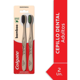 Colgate  Bamboo Charcoal Cepillo Dental  Suave 2 Unidades