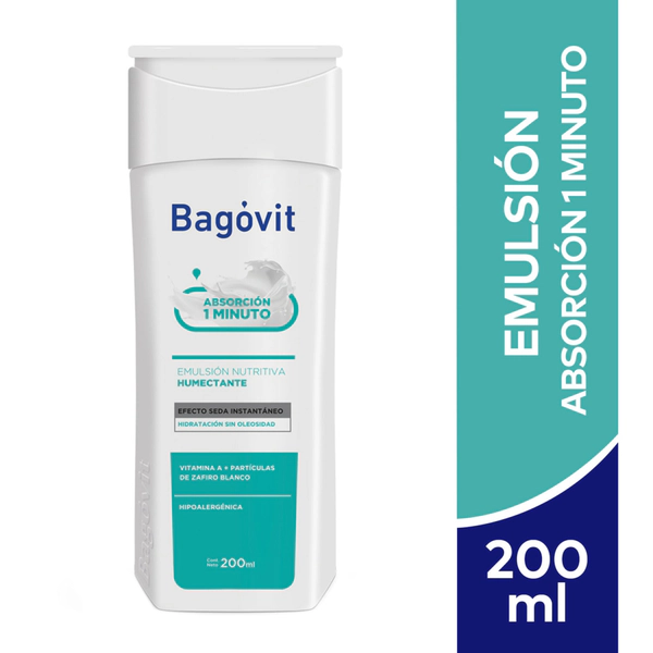 Emulsión Cuidados Cotidianos con Efecto Seda Bagóvit A por 200 mililitros