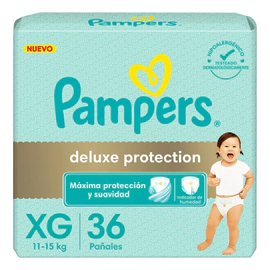 Pampers Pañales Deluxe Protection Talle Extra Grande 36 Unidades