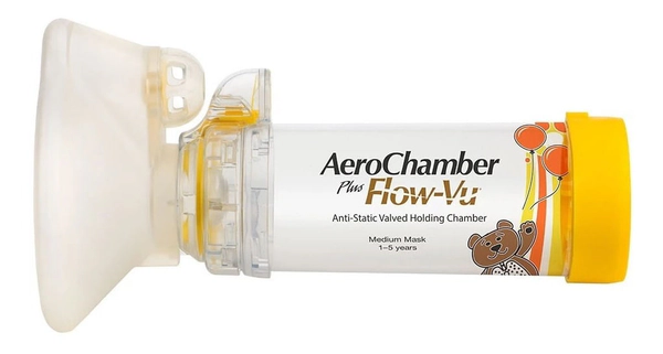 Aerocamara Aerochamber Flow-vu Mediana 1-5 Años (amarilla)