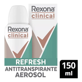 Antitranspirante Rexona Clinical Refresh Mujer Aerosol 96Hs 150ml