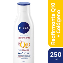 Crema corporal reafirmante NIVEA Q10 + Colágeno 6 en 1 para todo tipo de piel x