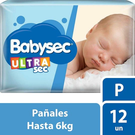 Babysec Ultra Sec Pañales Pequeños Pack 12 Unidades