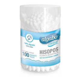 Algabo Control Hisopos Flexibles De Algodón 100 Unidades