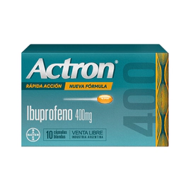 Actron Ibuprofeno 400 mg 10 Cápsulas Blandas