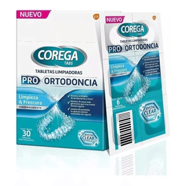 Corega Tabs Tabletas Limpiadoras Pro Ortodoncia 30 Unidades