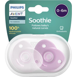 Avent Soothie Chupetes X2 Unidades Todo Silicona Scf099/22