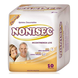Nonisec Apósitos Incontinencia Leve Para Adultos 10 U