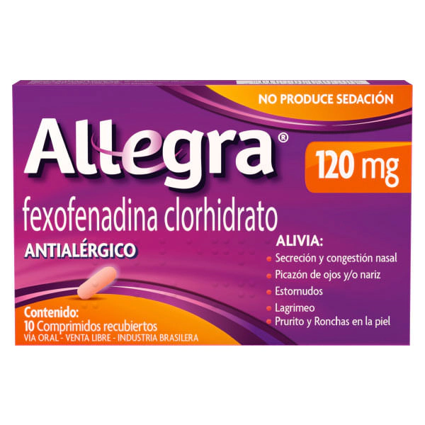 Allegra 120mg comprimidos recubiertos x10
