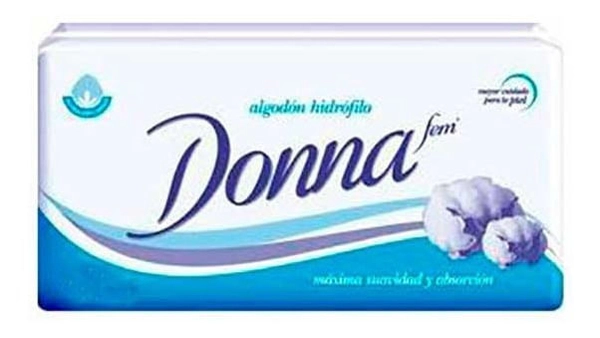 Donna Fem Algodón Natural Hidrófilo 70g