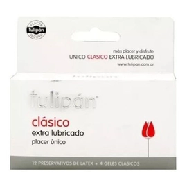 Tulipan Clásico Preservativo Extra Lubricado 12 Unidades