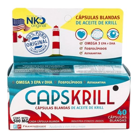 Capskrill Omega 3 Epa Y Dha Aceite Krill 40 Cápsulas Blandas