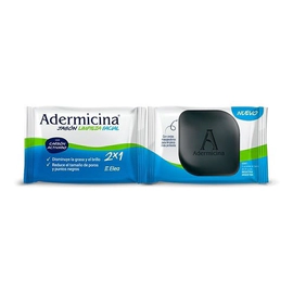Adermicina Limpieza Facial Jabón Carbón Activado 2 X 65g C/u