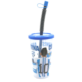 Vaso Fútbol con Sorbete Flexible
