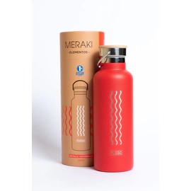 Botella Isotérmica Reutilizable Meraki 600ml Fuego Rojo