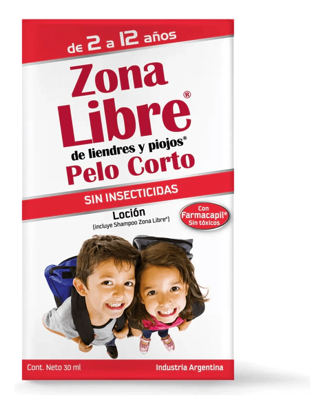 Zona Libre Loción Pelo Corto Liendres Y Piojos 30ml